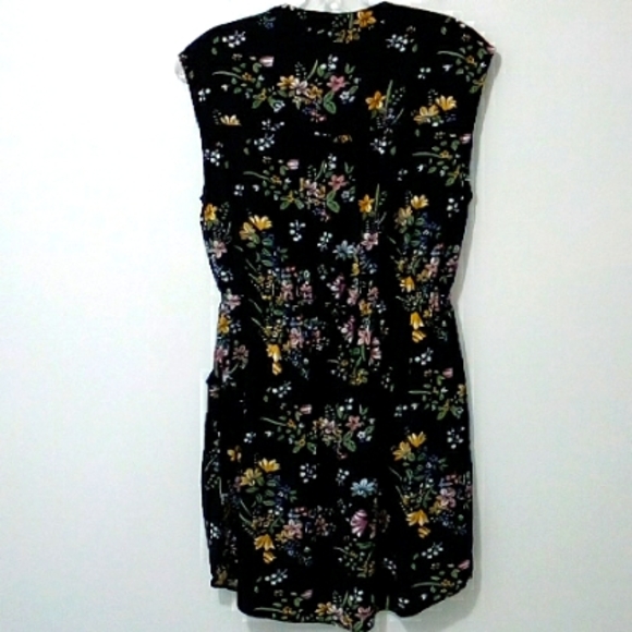 Mandee black floral mini dress with pockets - Picture 8 of 9